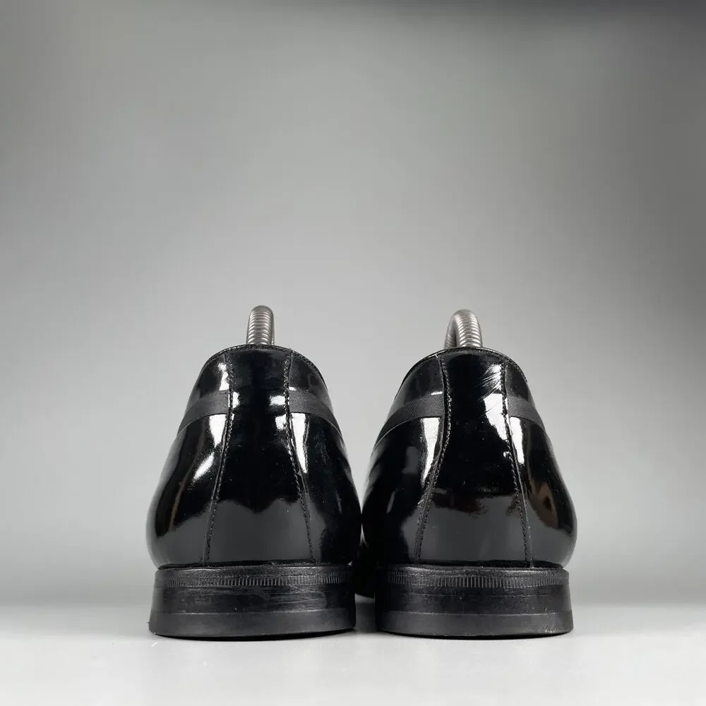 Mezlan Broadway Men's Size 7.5 W Black Patent Leather Oxfords Dress Shoes Formal